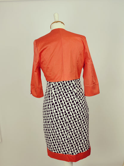 Batida Coral and Black Two Piece Set