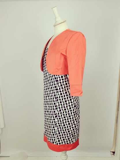 Batida Coral and Black Two Piece Set