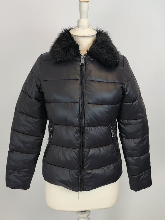 Diesel Black Fur Collar Jacket