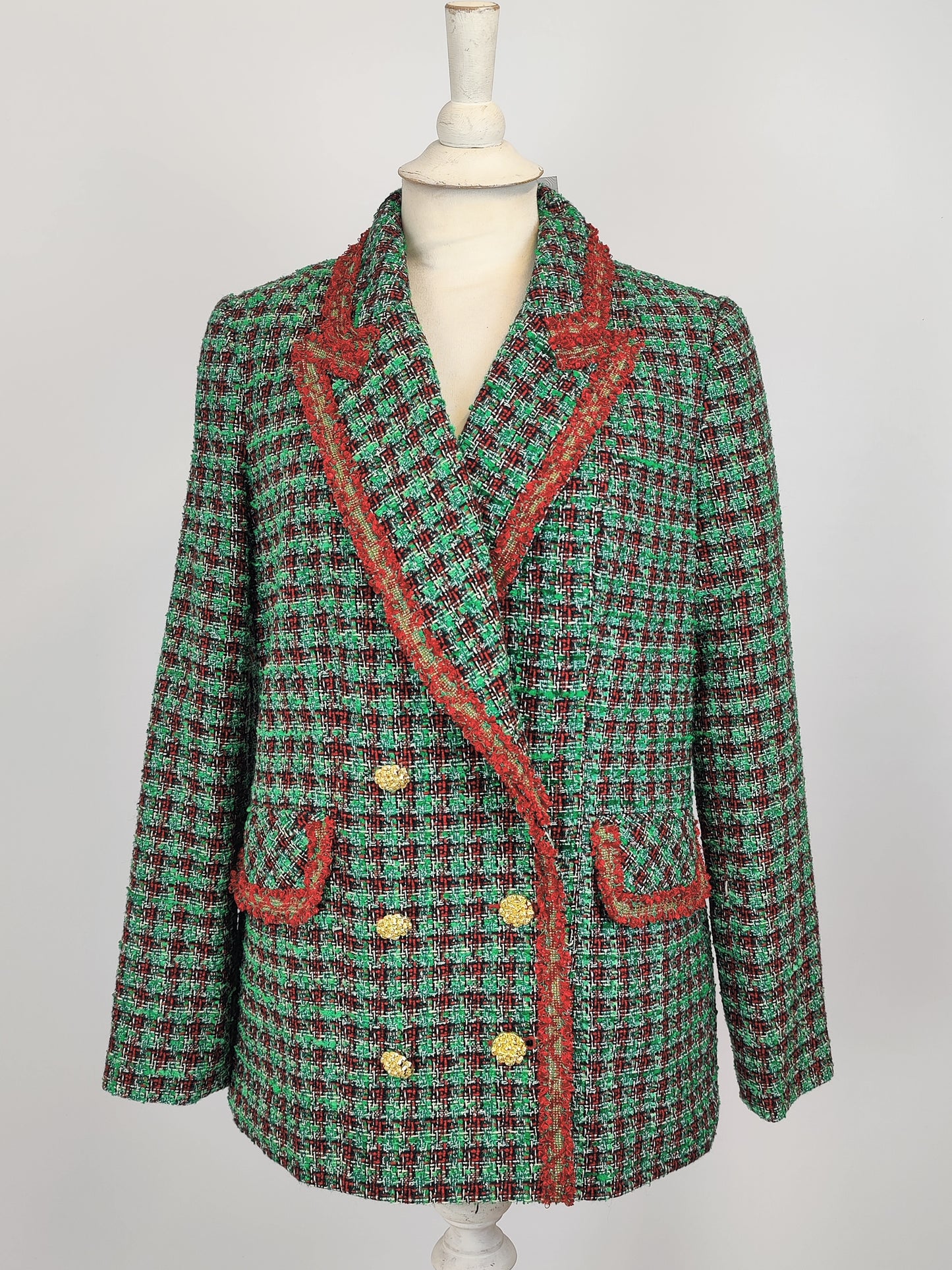 Savida Red and Green Tartan Jacket