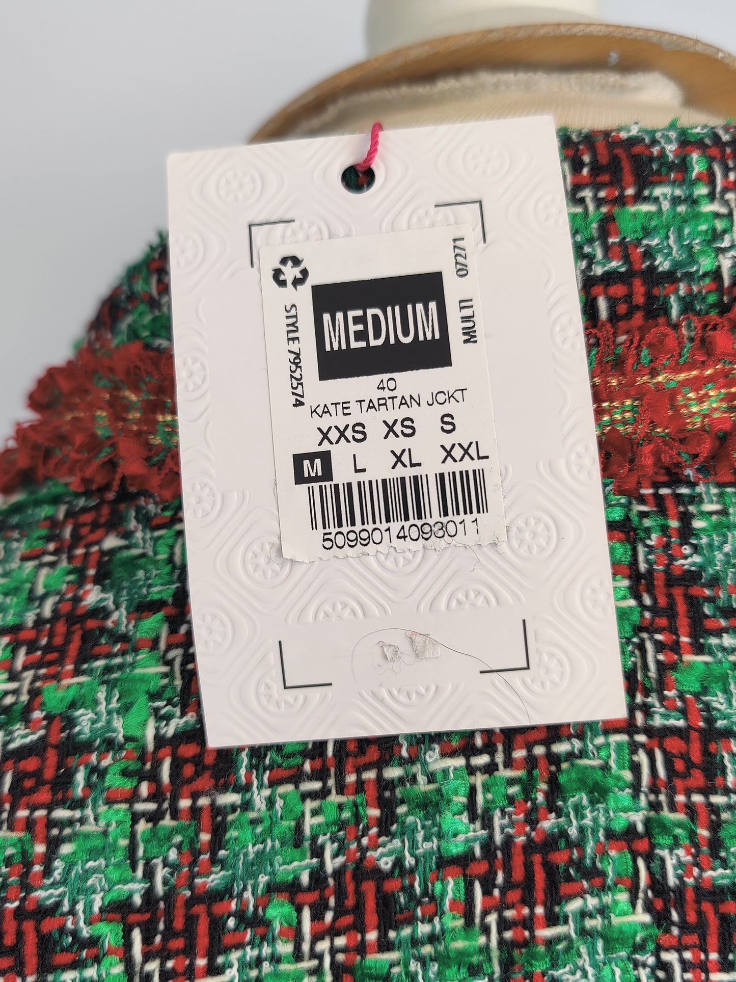 Savida Red and Green Tartan Jacket