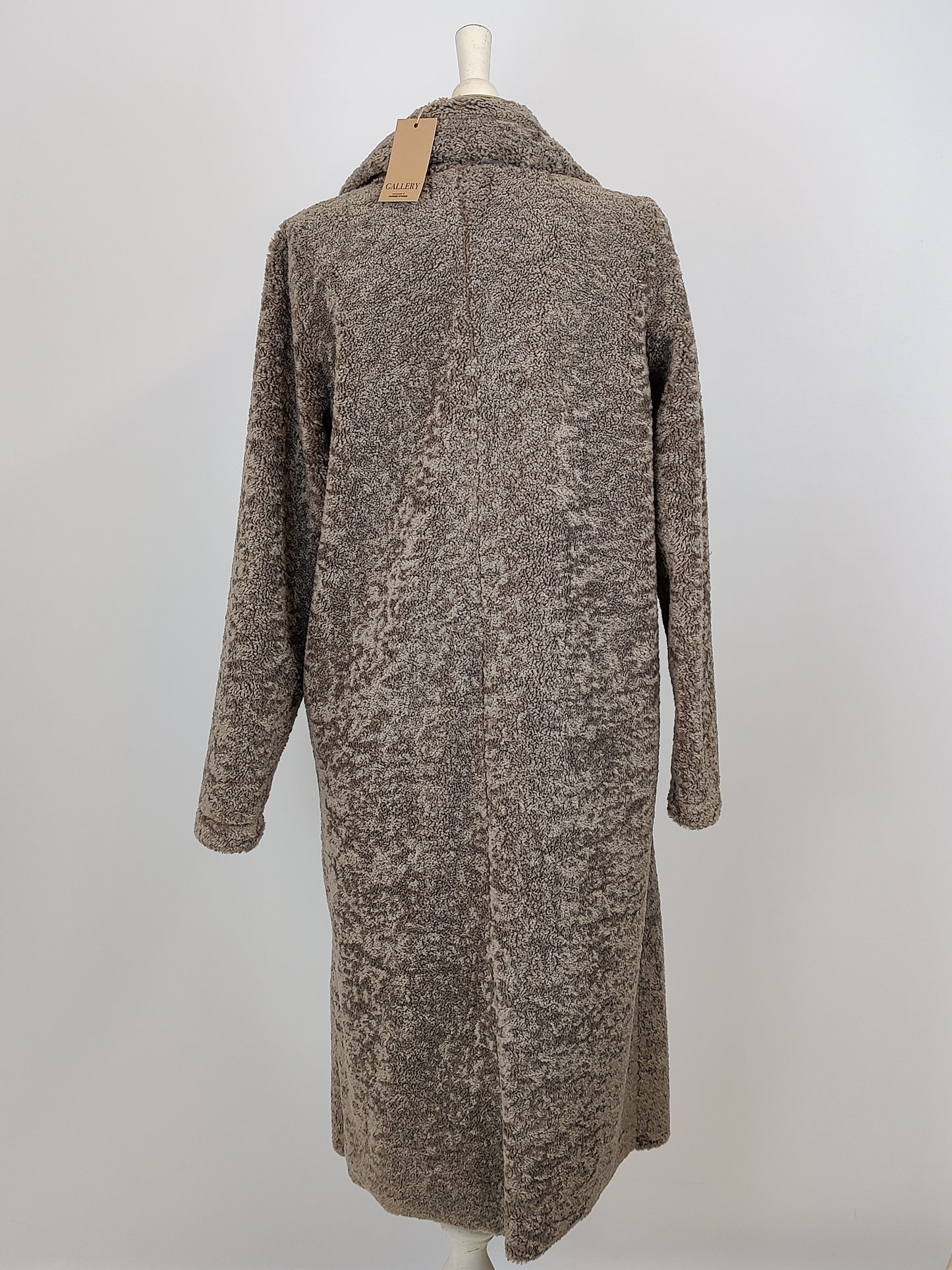 Gallery Mocha Long Teddy Coat