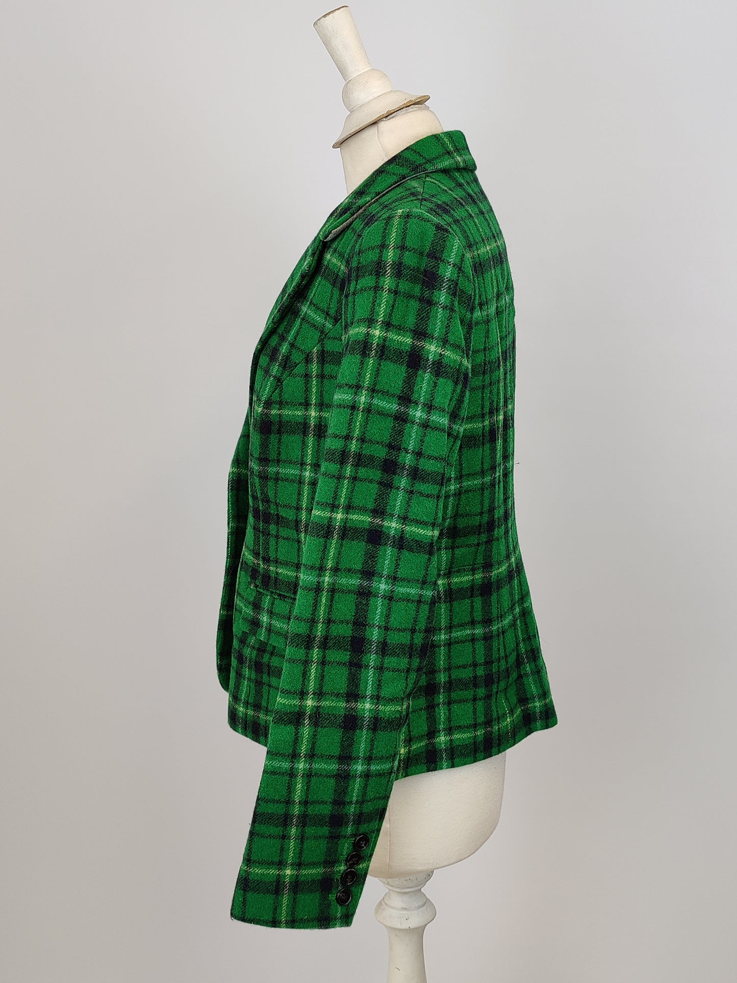 Hobbs Green Check Print Jacket