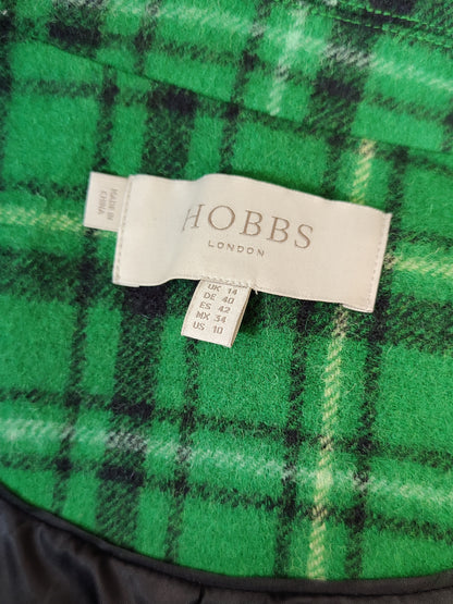 Hobbs Green Check Print Jacket