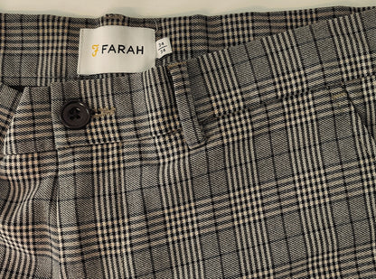 FARAH Elm Chino Men's Retro Trousers-Prince of Wales Check