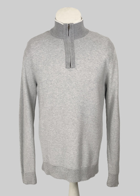 Tommy Hilfiger Turtleneck Half-Zip Jumper - Grey
