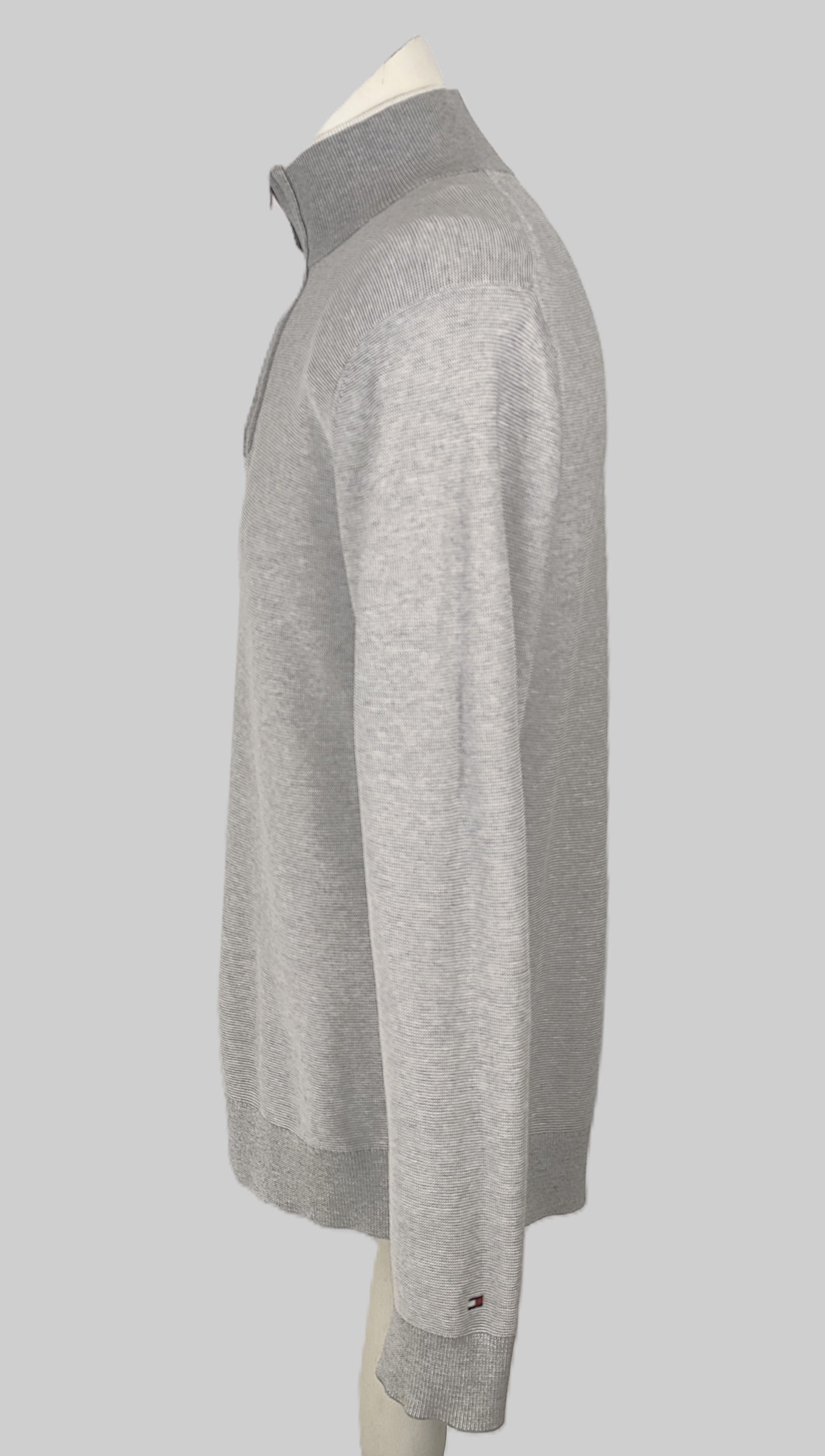 Tommy Hilfiger Turtleneck Half-Zip Jumper - Grey