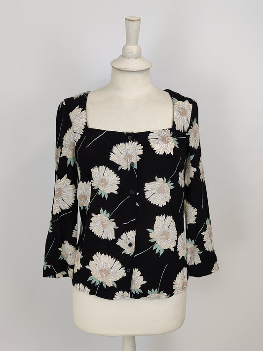 Warehouse Floral Square Neck Top