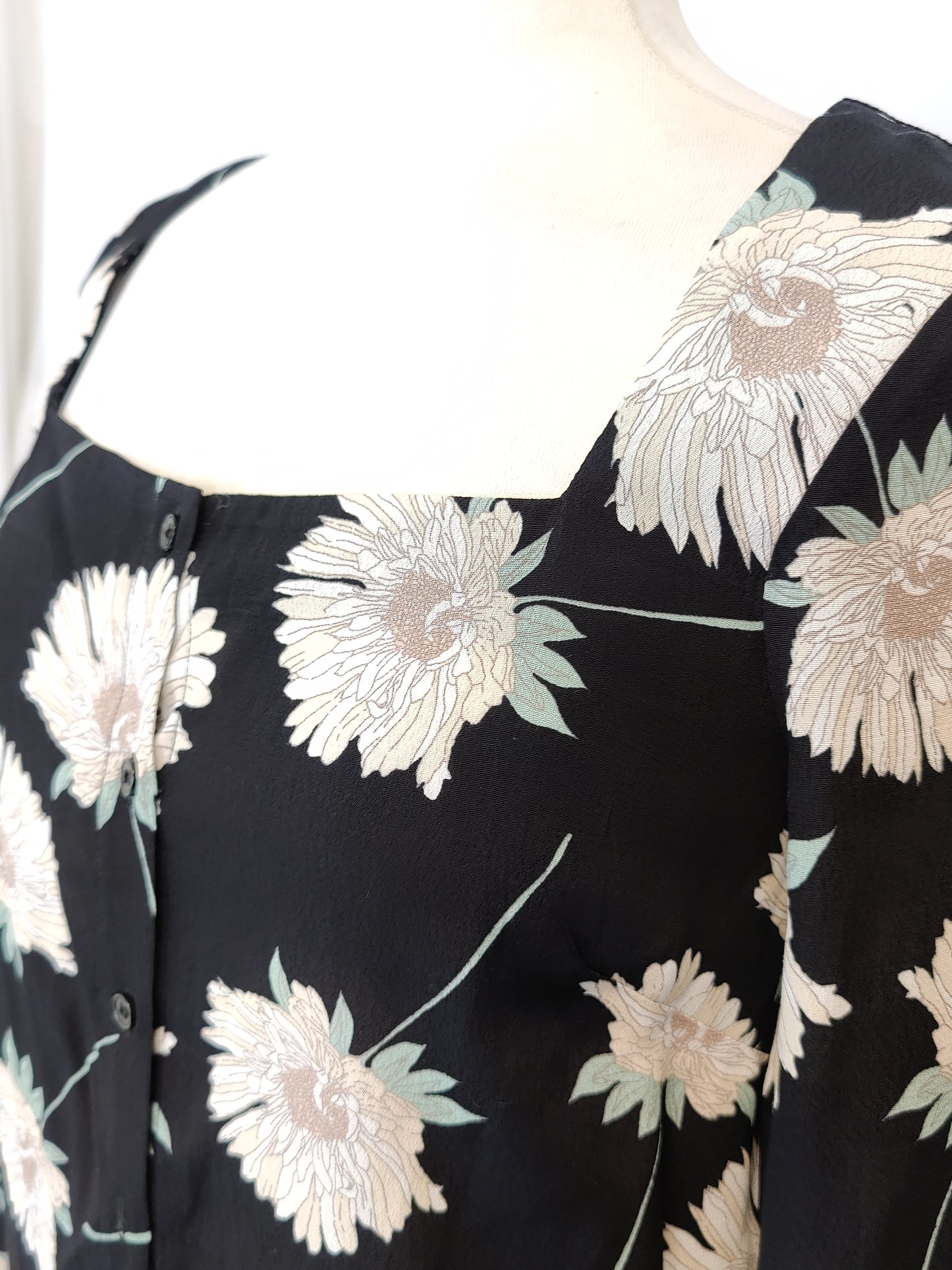 Warehouse Floral Square Neck Top