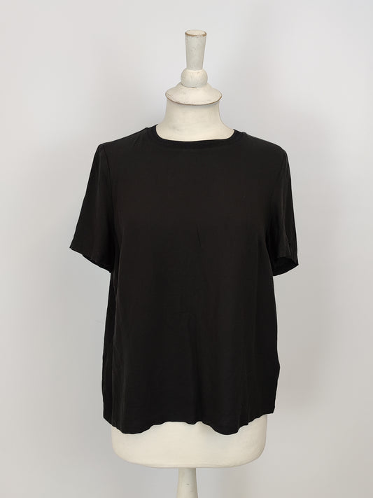 Superdry Black Woven Short Sleeve Top