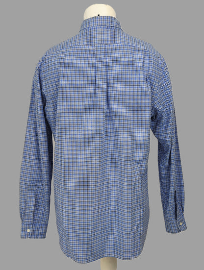 Ralph Lauren Brushed Cotton Check Shirts- Blue and White