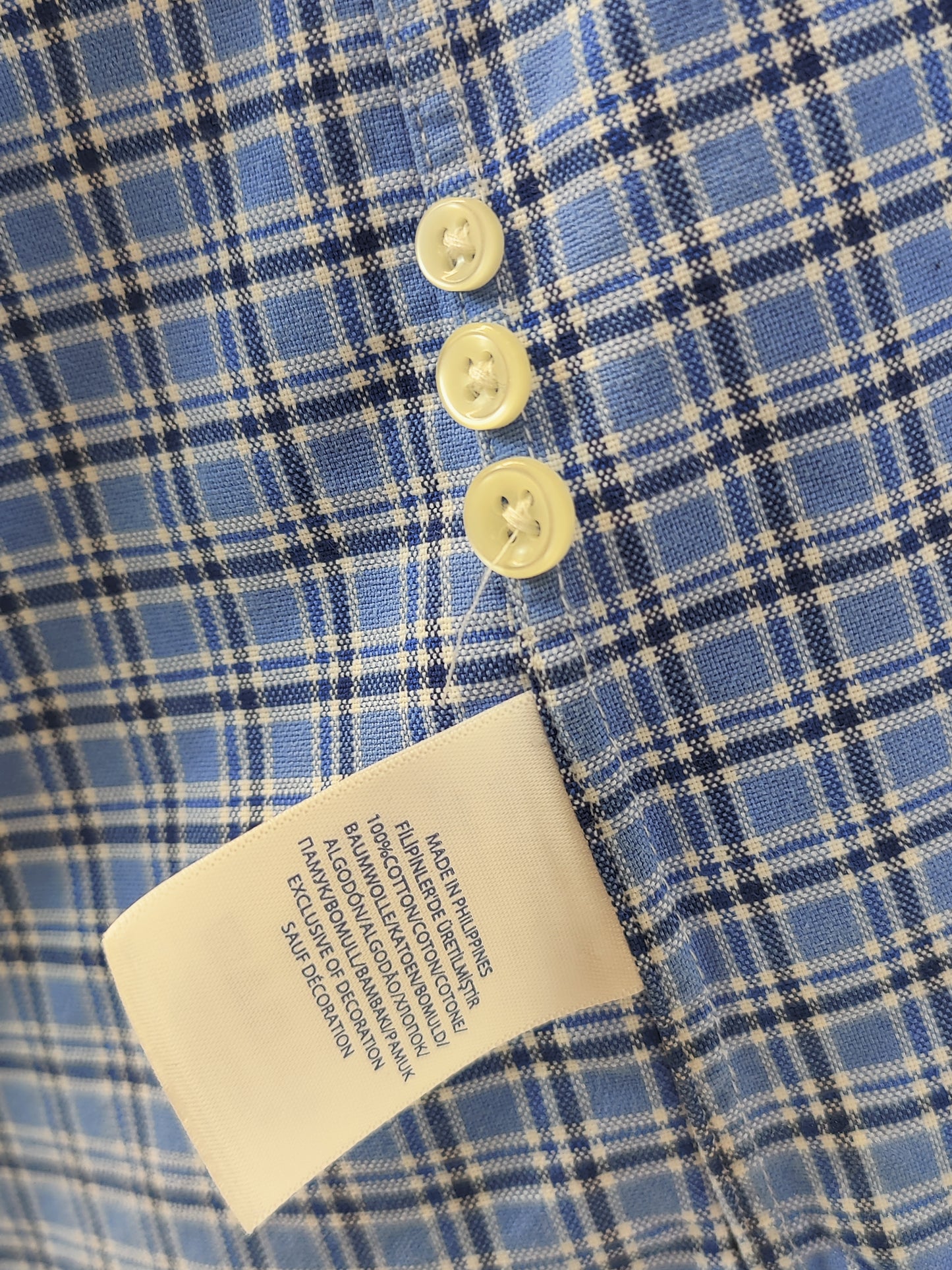 Ralph Lauren Brushed Cotton Check Shirts- Blue and White