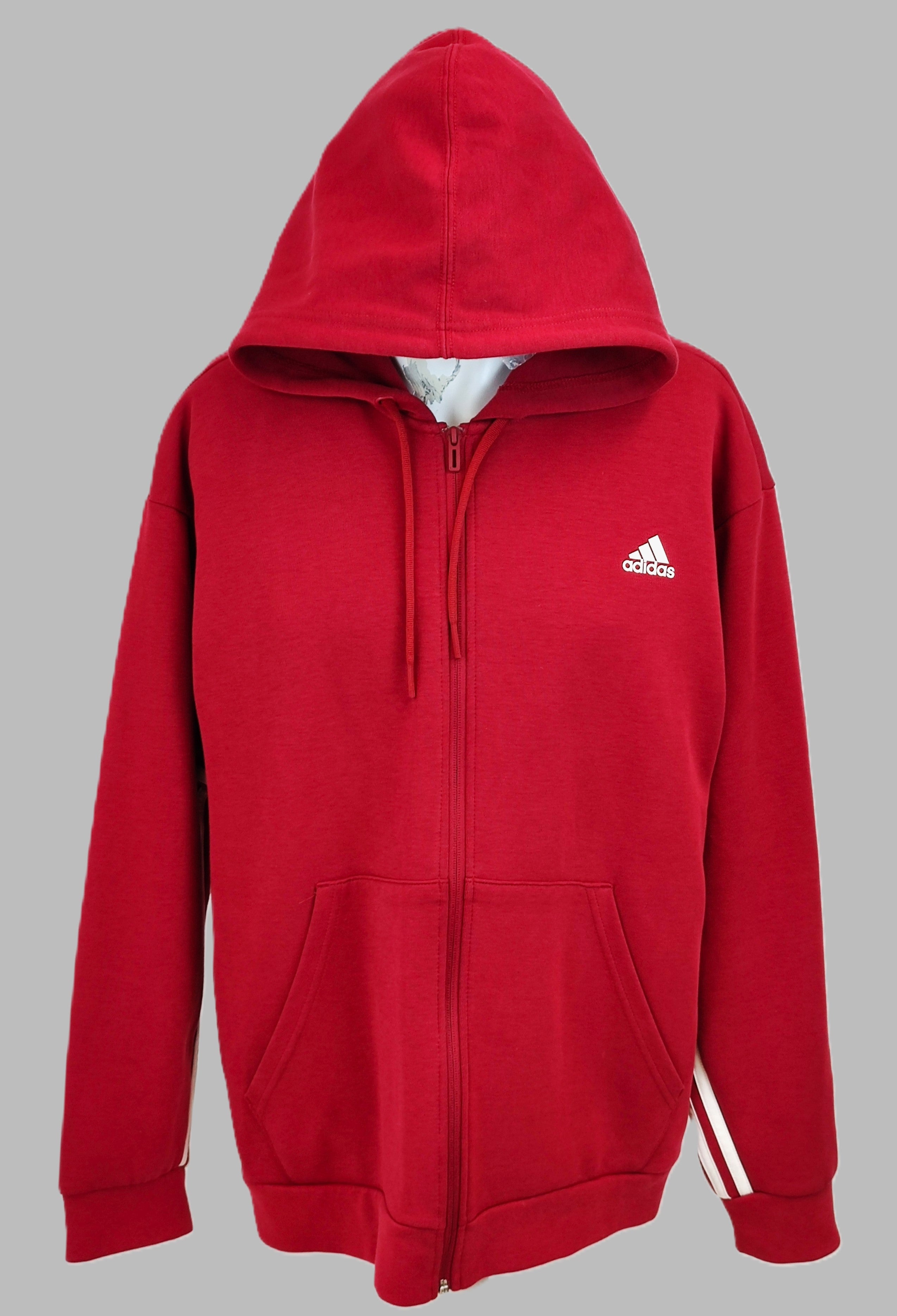 Adidas red zip up hoodie sale