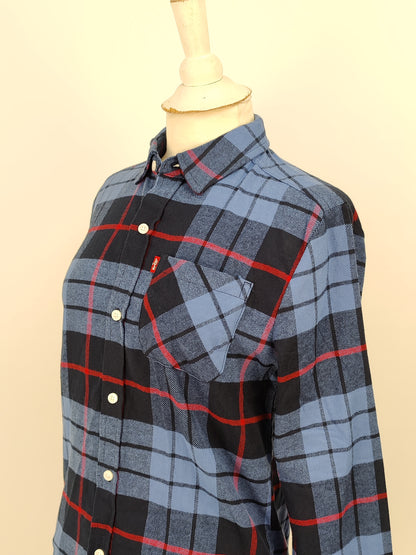 Levis Red and Blue Plaid Cotton Shirt