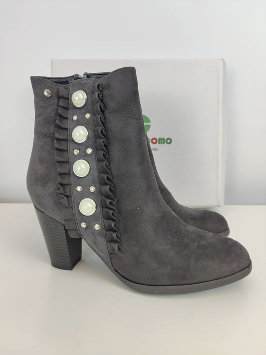 Patrizio Como Grey Pearl Ankle Boots