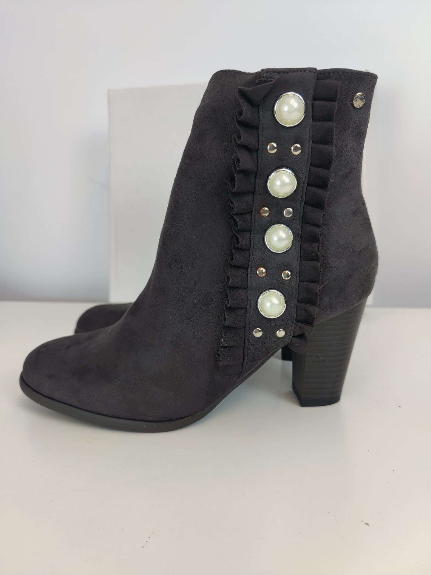 Patrizio Como Grey Pearl Ankle Boots