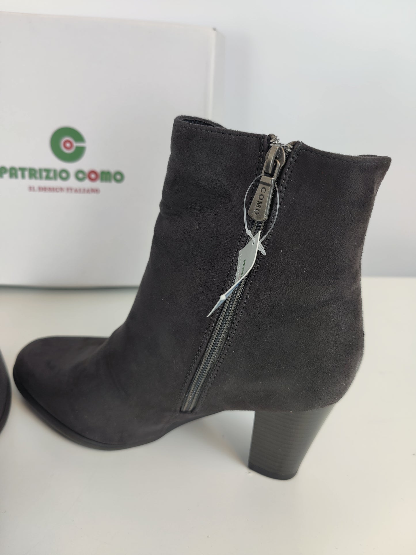 Patrizio Como Grey Pearl Ankle Boots