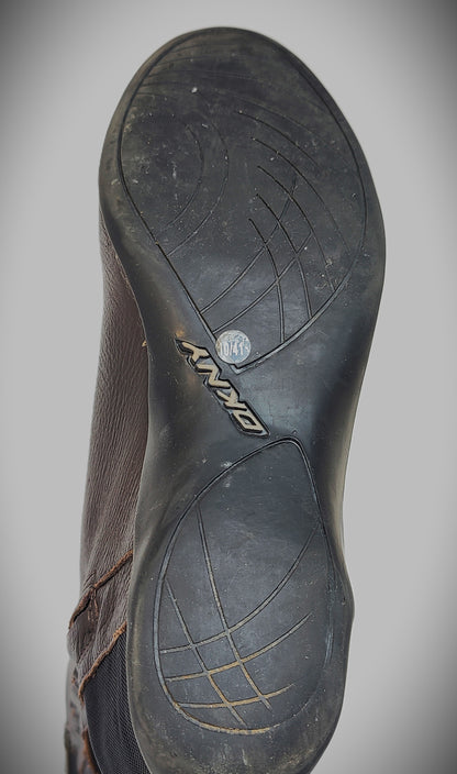 DKNY Polyana Leather/Stretch Knee High Boots - Brown