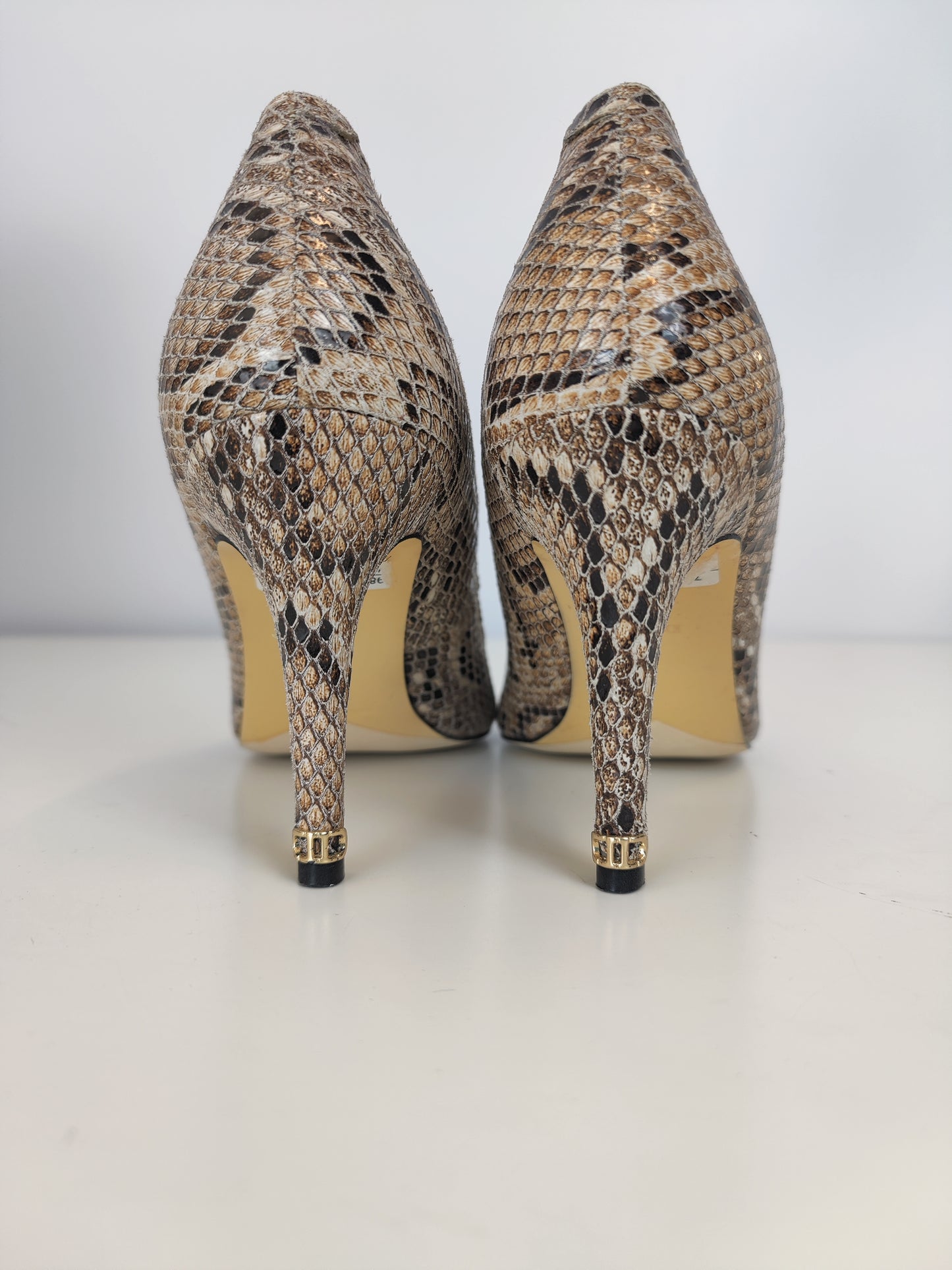 Dune Snake Print Heels