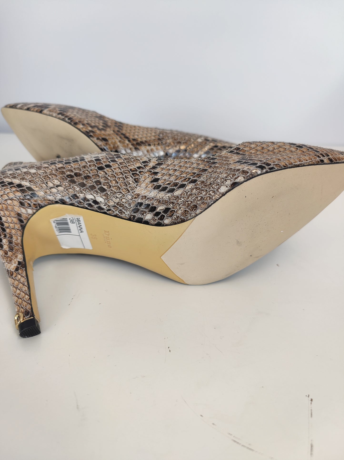 Dune Snake Print Heels