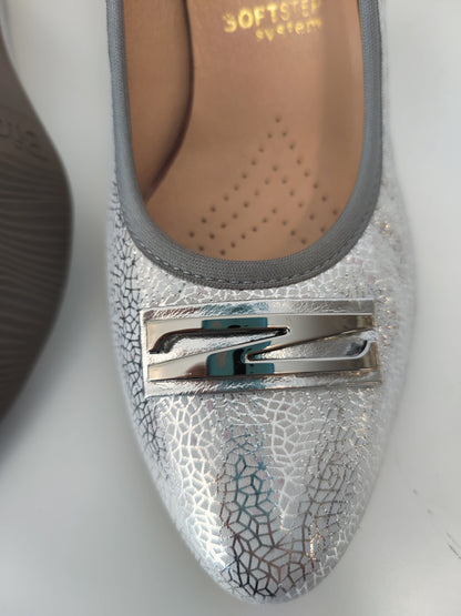 Bioeco By Arka Silver Leather Heels