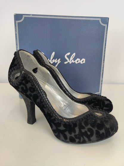 Ruby Shoo Black Velvet Miley Heels