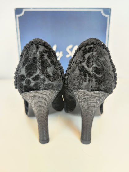 Ruby Shoo Black Velvet Miley Heels