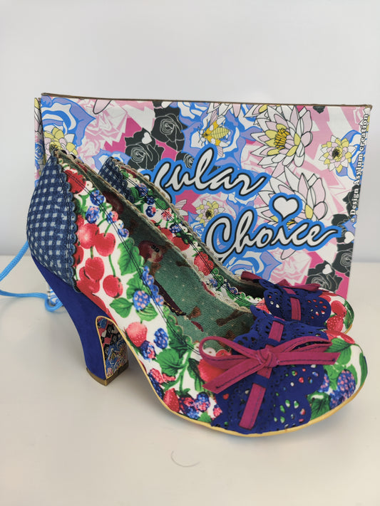 Irregular Choice Blue Floral Heels