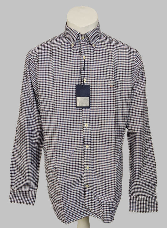 Gant Oxford Checkered Shirt-Purple, Blue and White