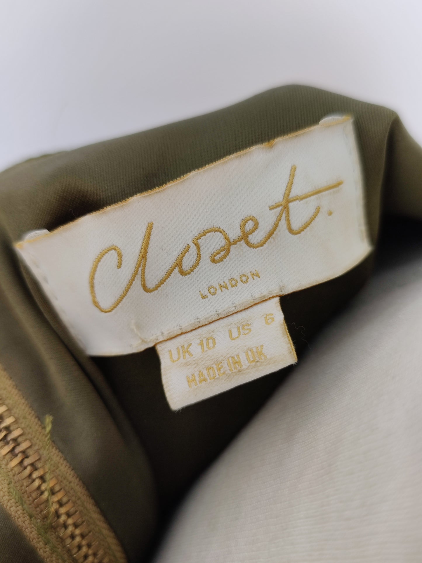 Closet London Khaki Wrap Midi Dress with Split Sleeves