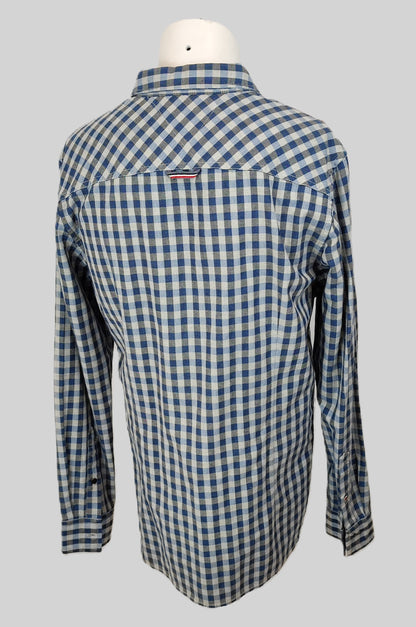 Tommy Hilfiger Denim Men's Casual Shirt-Blue/Grey Check
