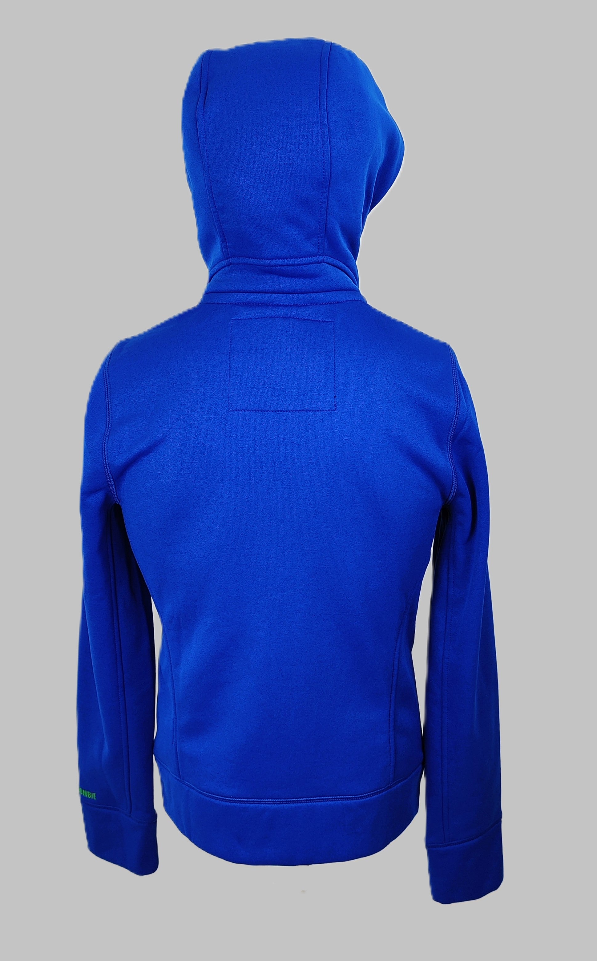 Abercrombie and Fitch Fleece Lined Zip Up Hoodie Blue with NeonGreen Detail