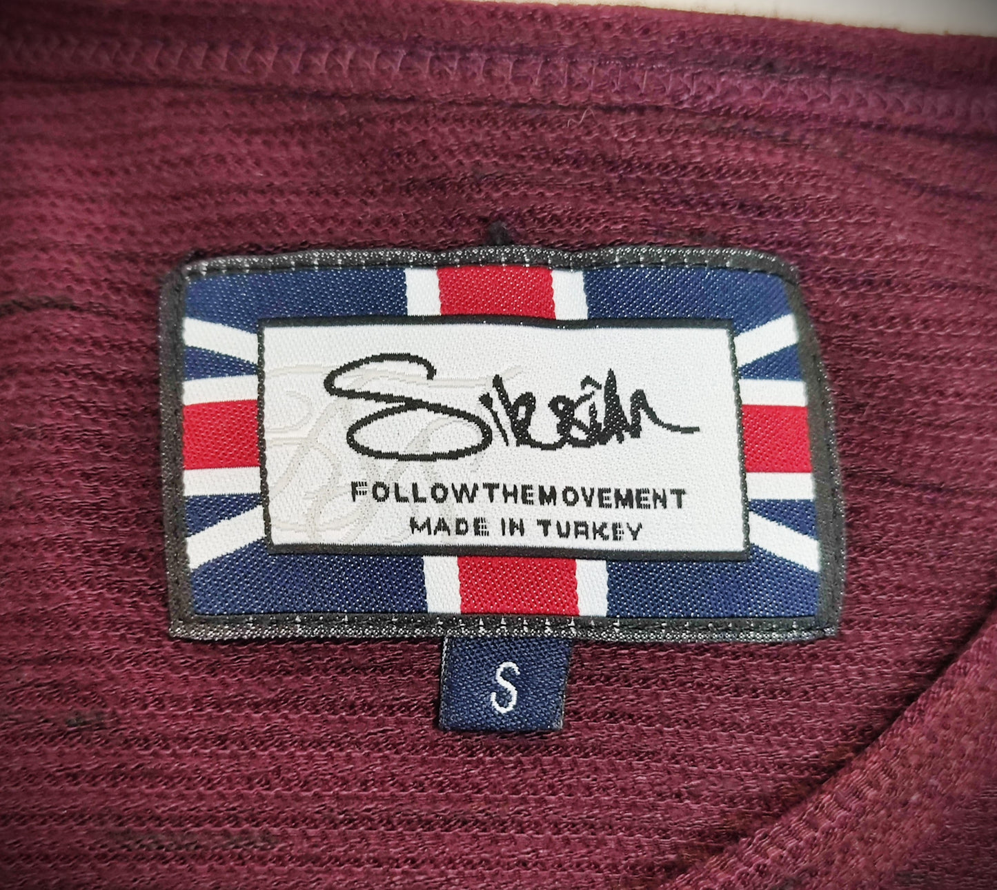 SikSilk Long Sleeve T-Shirt - Burgundy