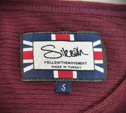 SikSilk Long Sleeve T-Shirt - Burgundy