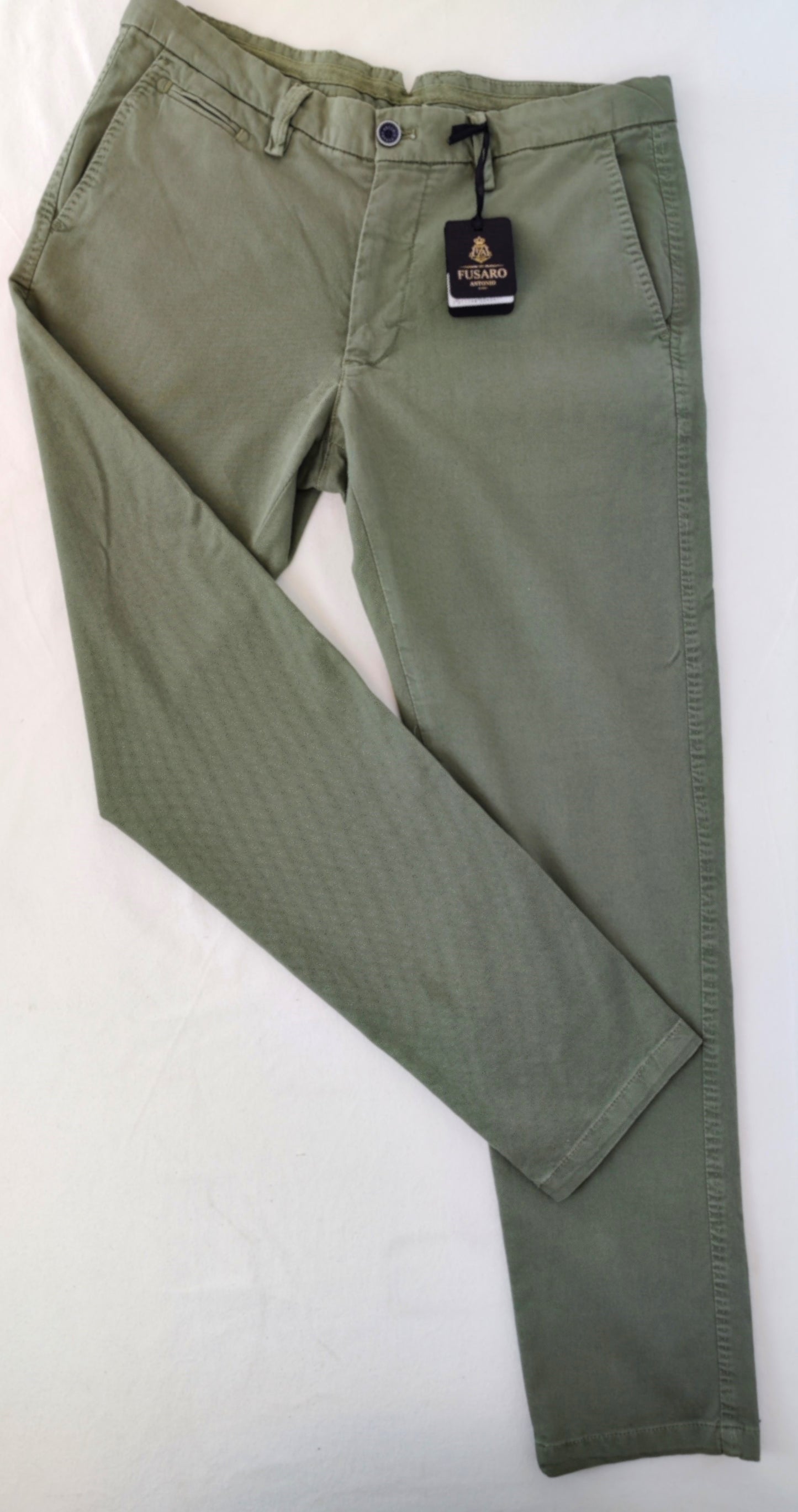 Fusaro Antonio Regular-Fit Chinos-Olive Green