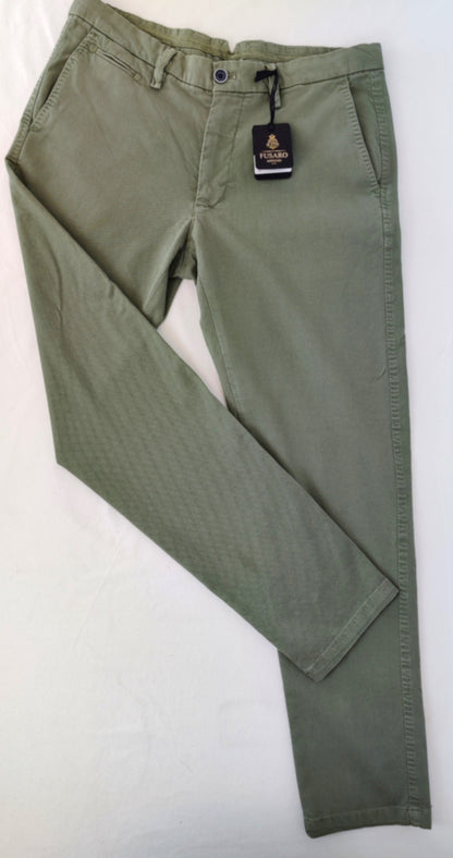 Fusaro Antonio Regular-Fit Chinos-Olive Green