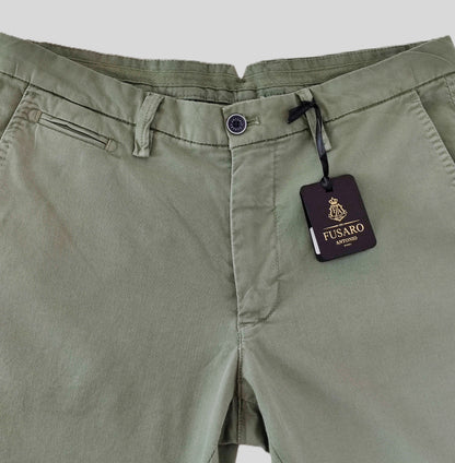 Fusaro Antonio Regular-Fit Chinos-Olive Green