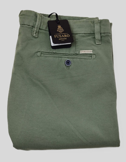Fusaro Antonio Regular-Fit Chinos-Olive Green