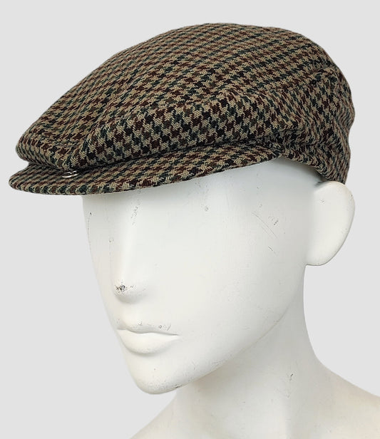 Clonleigh  Vintage "Made in ireland" Flat Cap- Brown/Green Check