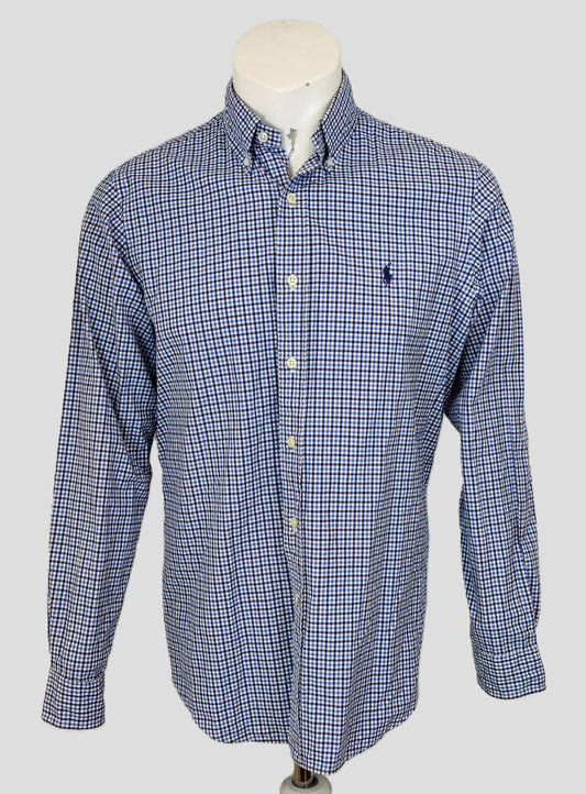 Polo Ralph Lauren Check Shirt - Blue and White