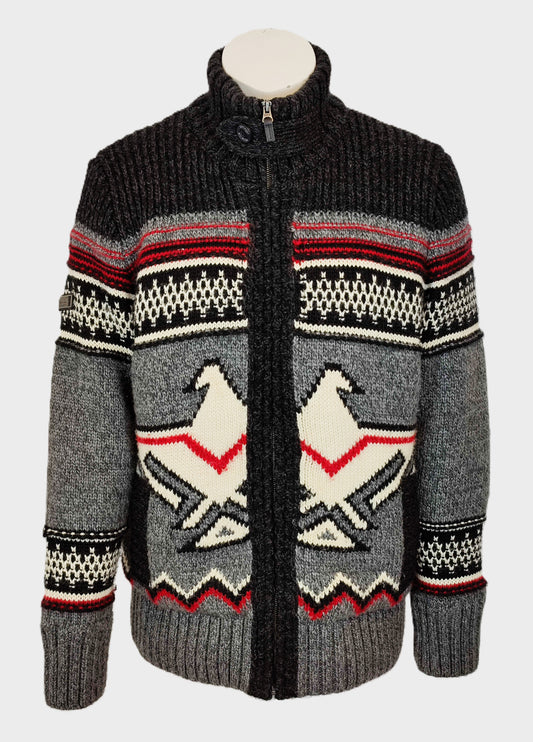 Superdry® Icon Brynner Insulated Cardigan -Grey, Black and Red