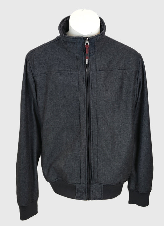 Baileys Men's Fleece-Lined Short Winter Jacket-Blue-Grey