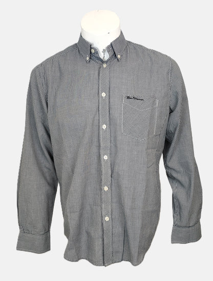Ben Sherman Heritage Long Sleeve Gingham Shirt - Black and White