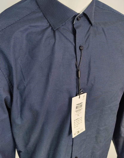 Jack&Jones Slim Fit Button-Up Long Sleeve Shirt-Navy