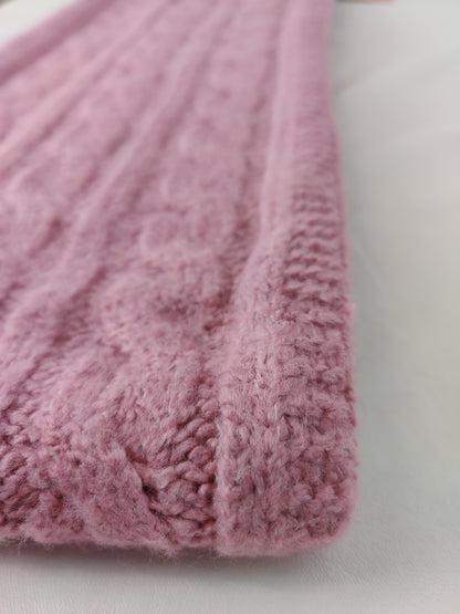 SuperDry® Tweed Cable Snood - Smoke Pink