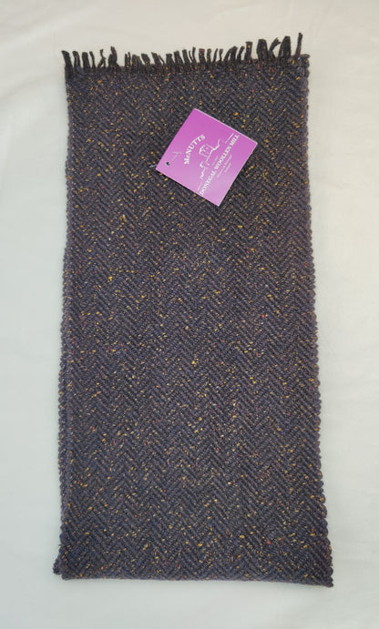 McNutts Donegal Woollen Mill Scarf -  Navy Fleck