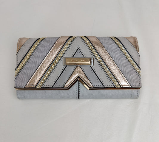 River Island Multi-Fabric Wallet - Grey