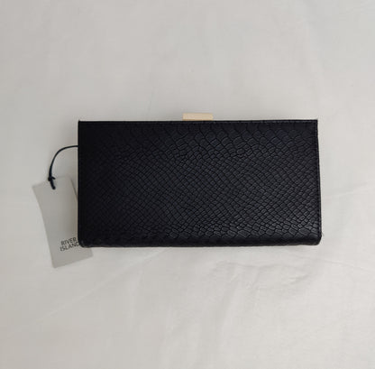 River Island Textured Wallet - Black