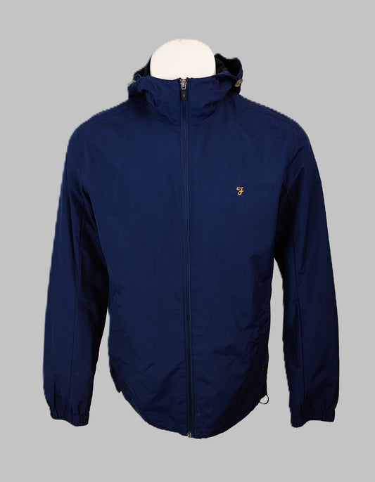 Farah Men's Retro Light-Weight Rain Jacket- Navy