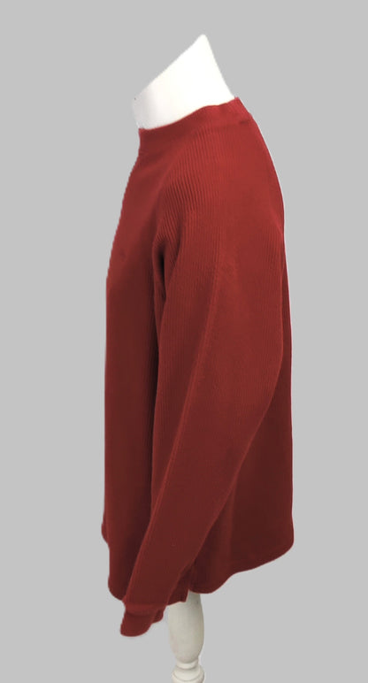 Schott N.Y.C. Ribbed Sweater- Red